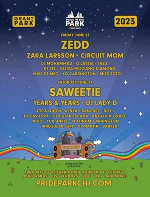Pride In The Park Chicago 2023 Lineup poster image