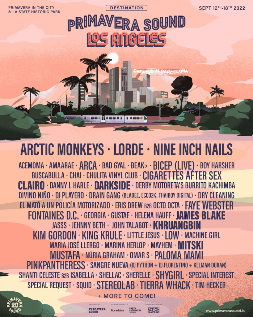 primavera sound los angeles 2022 lineup poster