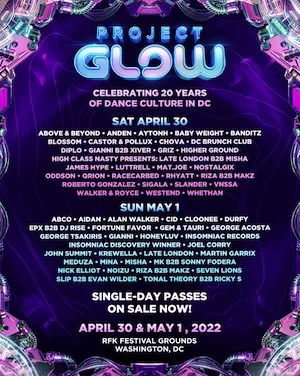 Project GLOW DC 2022 Lineup poster image