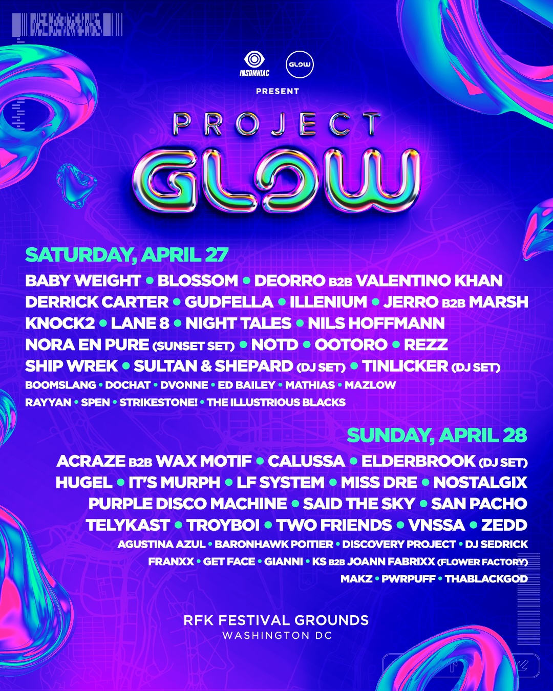 Project GLOW DC lineup poster
