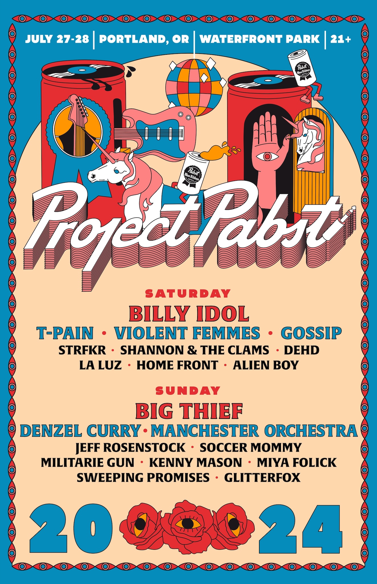 Project Pabst Festival 2024 lineup poster