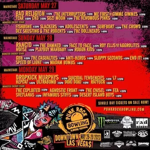 Punk Rock Bowling & Music Festival 2023 Lineup poster image
