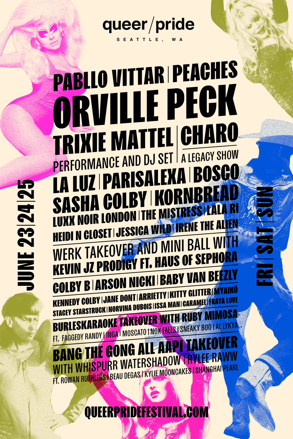 Queer/Pride Festival 2023 Lineup poster image