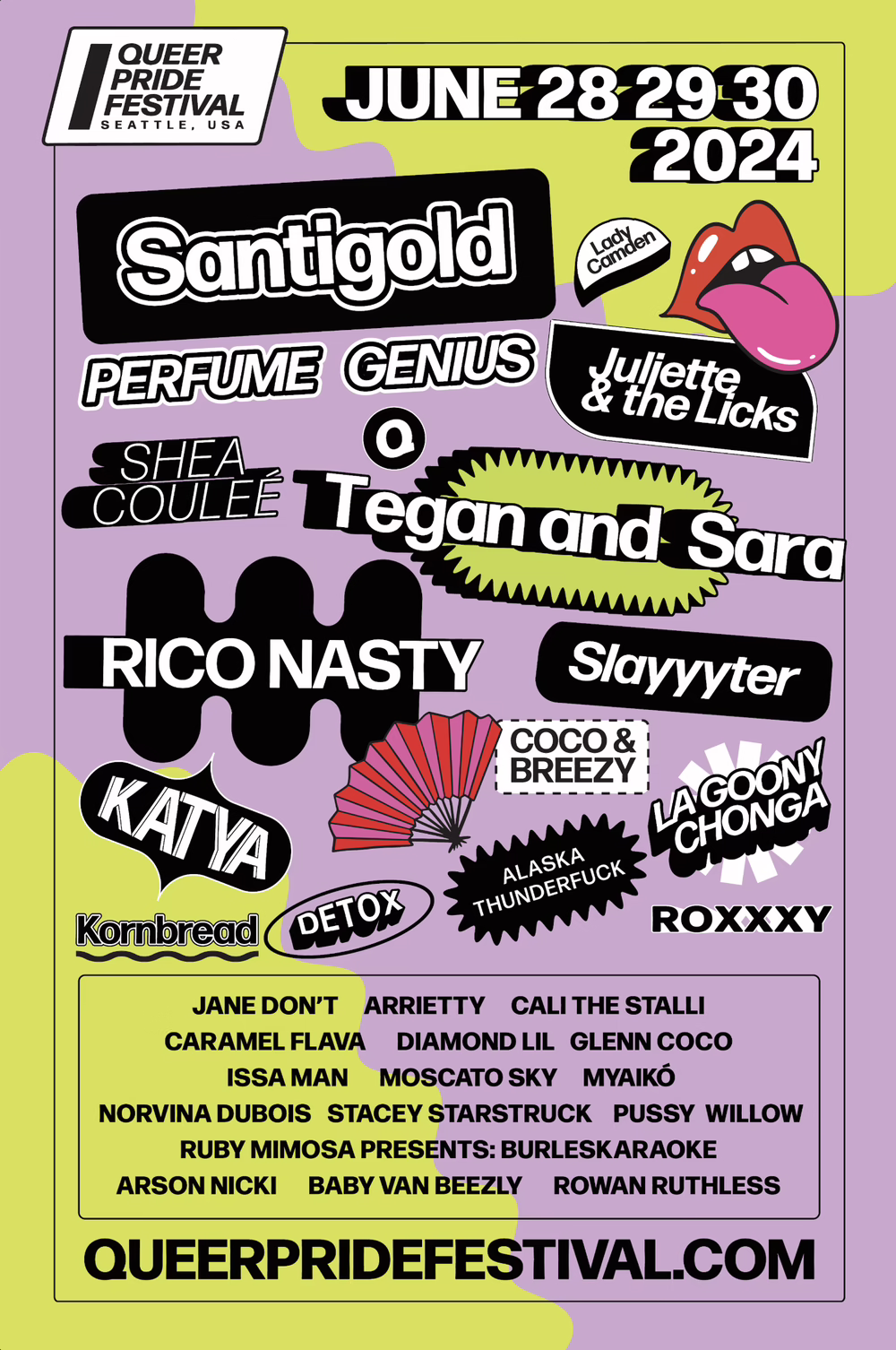 Queer/Pride Festival 2024 Lineup poster image