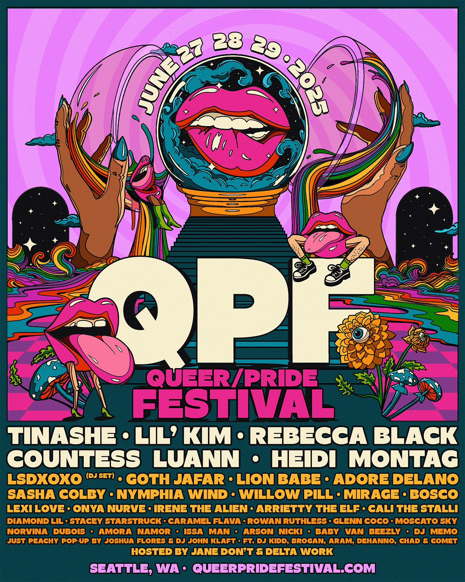Queer/Pride Festival 2025 Lineup poster image