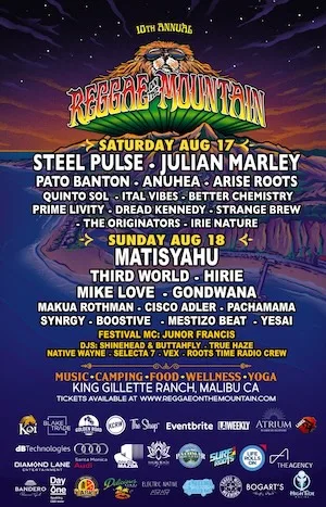 Reggae On The Mountain 2019 Lineup poster image