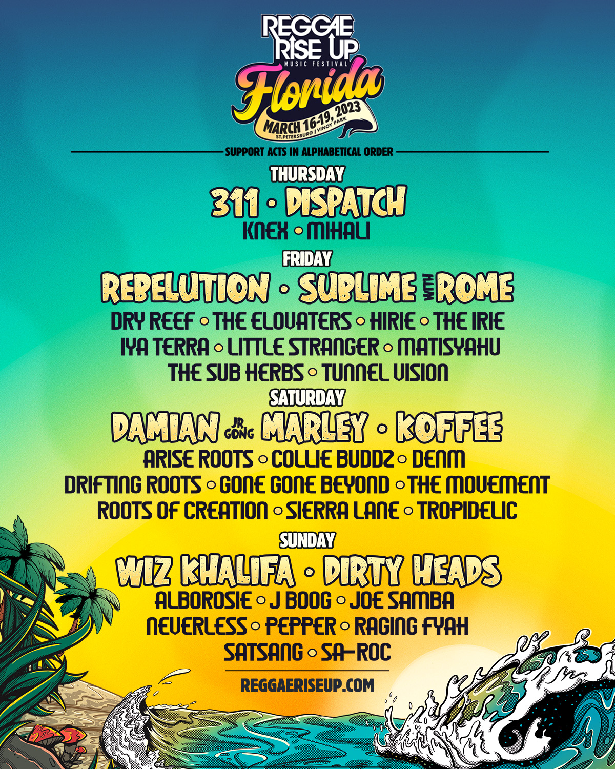 Reggae Rise Up Florida 2023 Lineup Details Grooveist