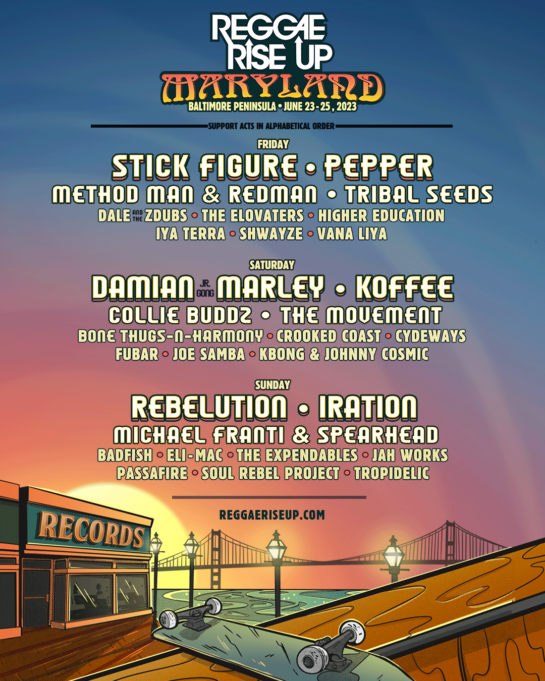Reggae Rise Up Maryland 2023 Lineup poster image