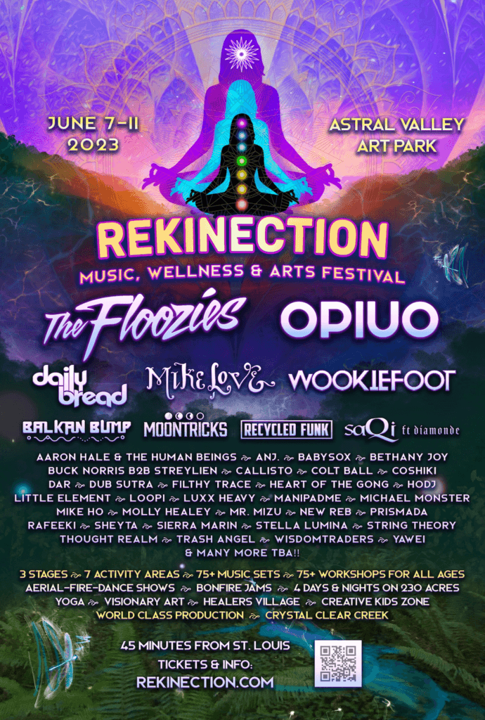 rekinection music wellness arts festival 2023 lineup poster
