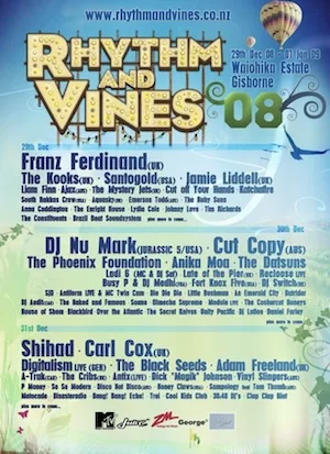 Rhythm & Vines 2008 Lineup poster image