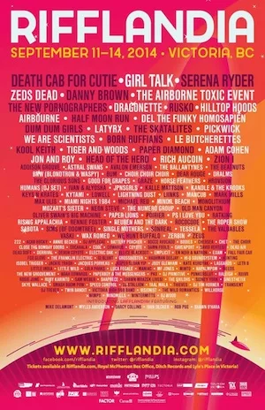 Rifflandia Festival 2014 Lineup poster image
