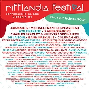 Rifflandia Festival 2016 Lineup poster image