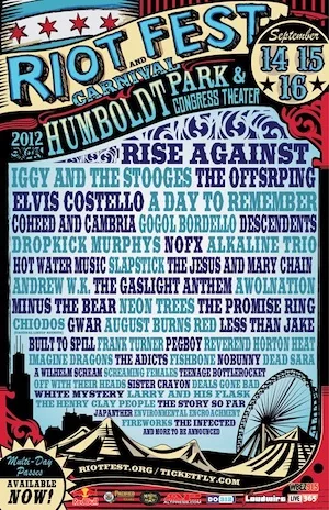 Riot Fest 2012 Lineup poster image
