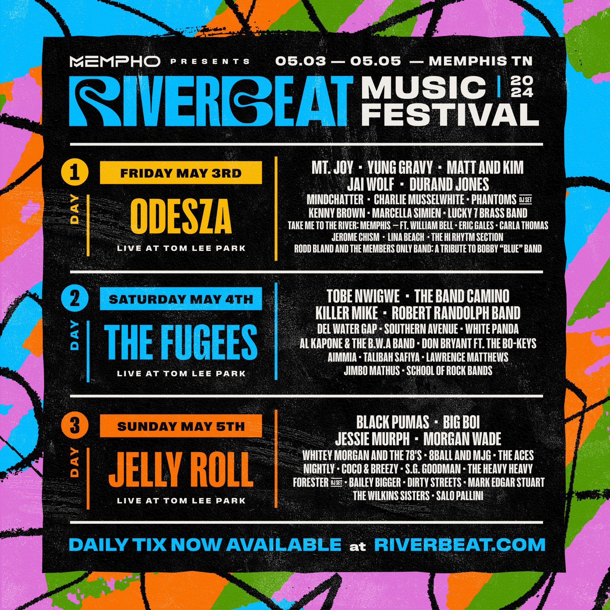 RiverBeat Music Festival lineup poster