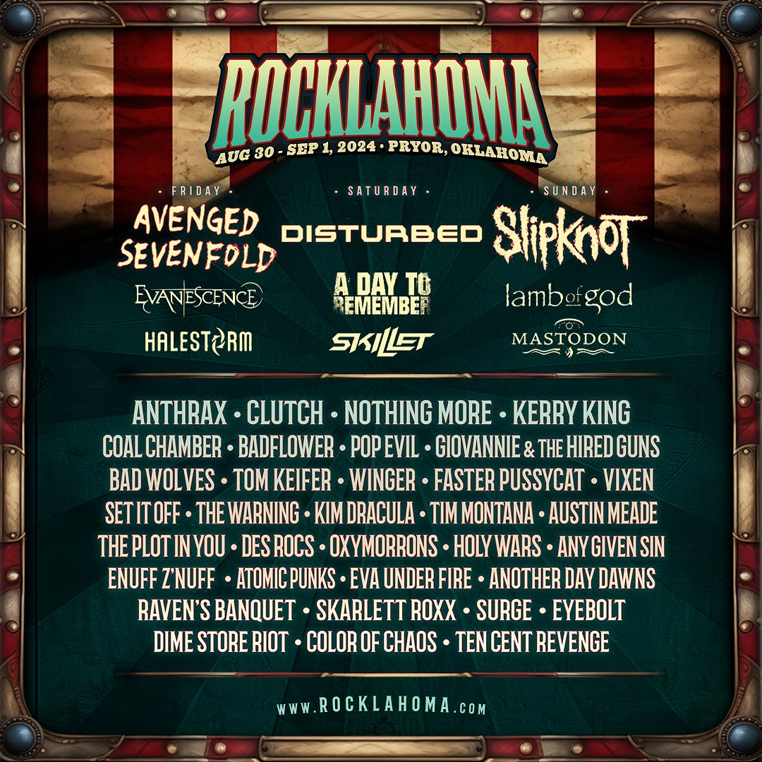 Rocklahoma 2024 lineup poster