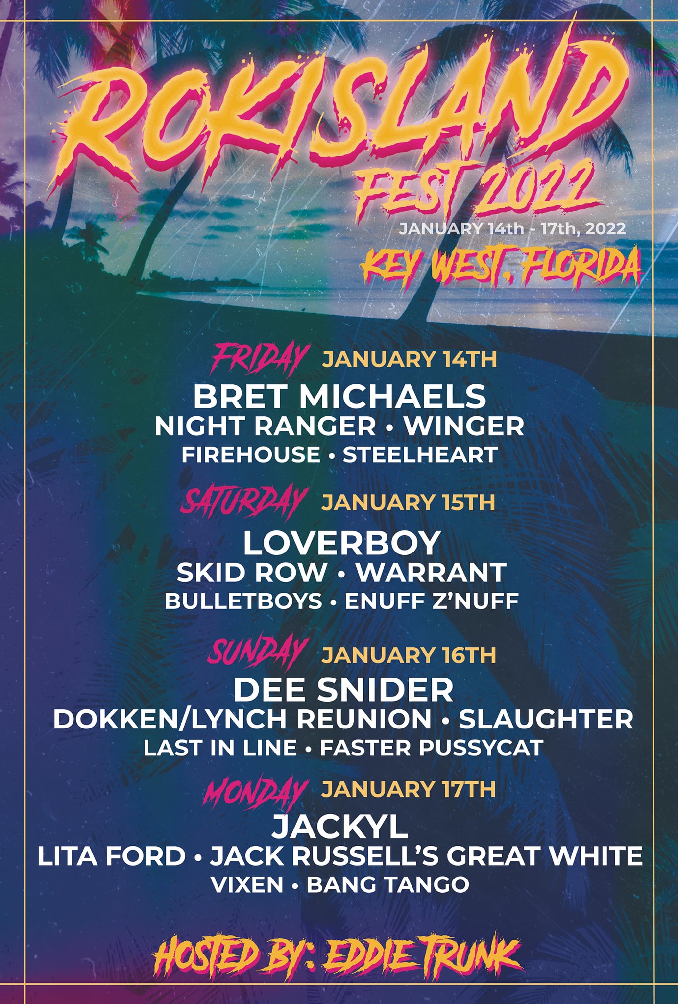 RokIsland Fest 2022 lineup poster