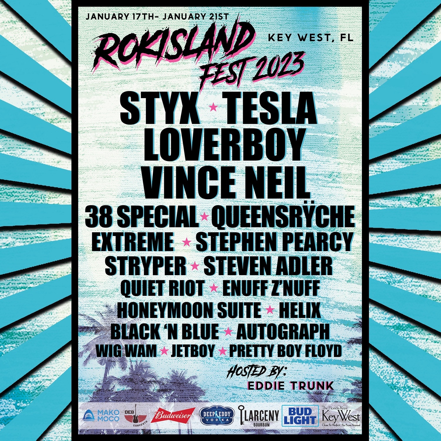 RokIsland Fest 2023 lineup poster