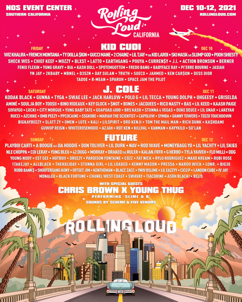 rolling loud california 2021 lineup poster