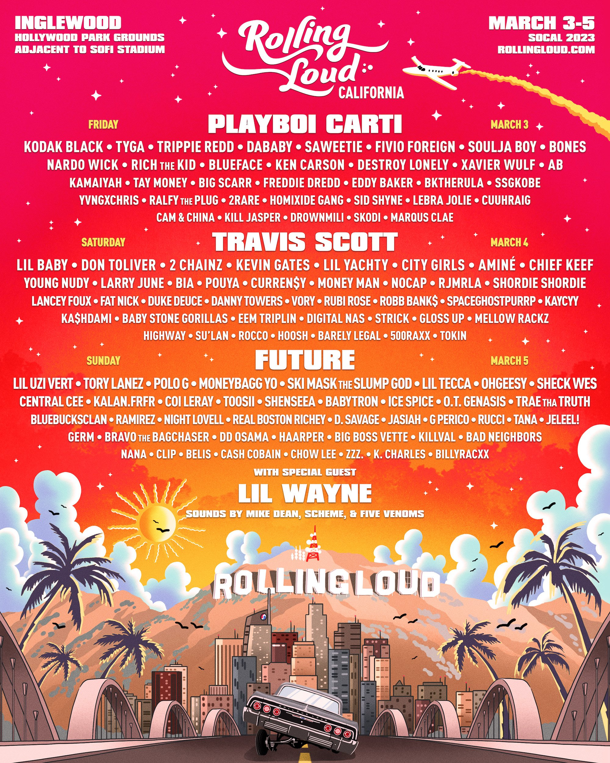 Rolling Loud California 2023 Lineup poster image