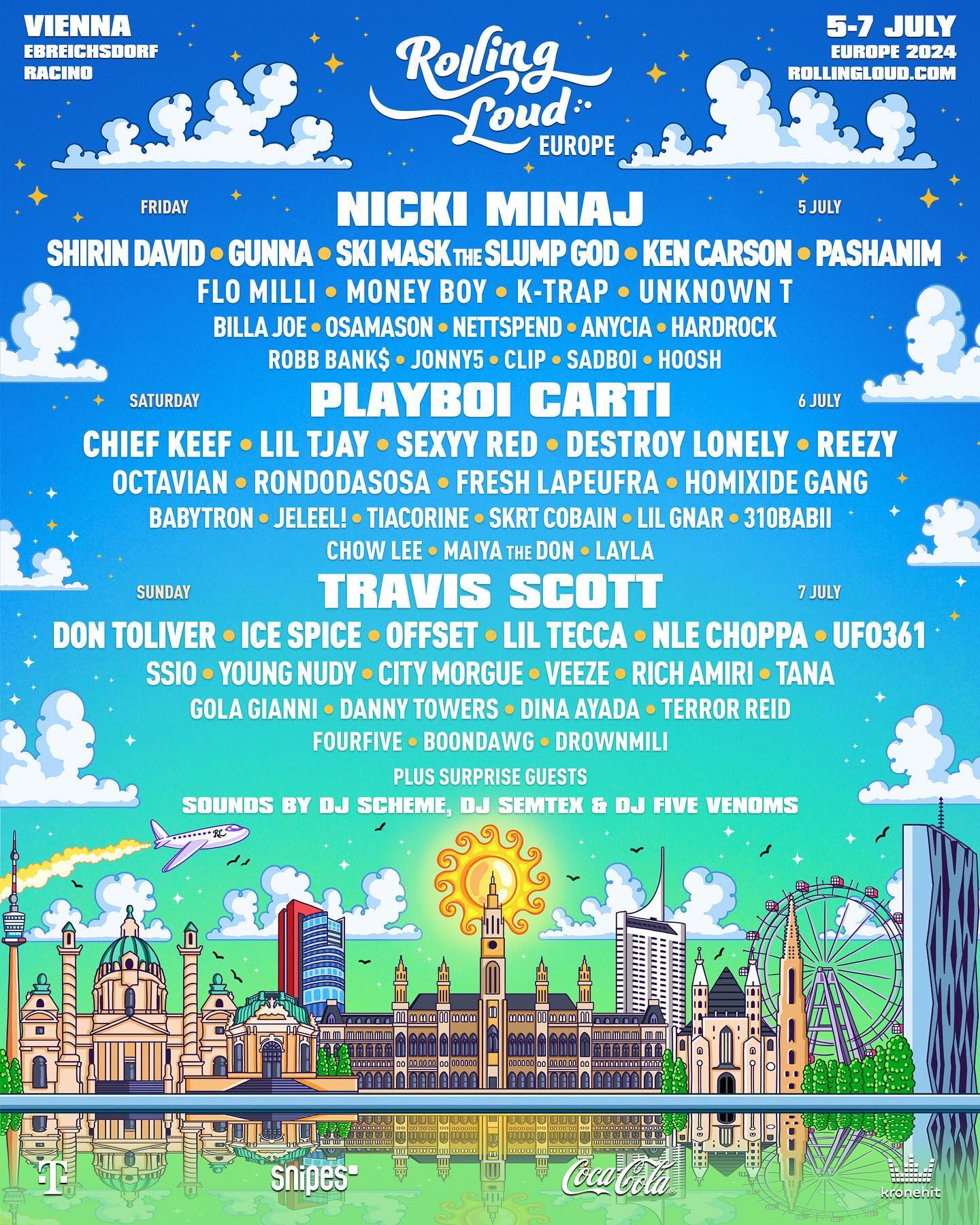 Rolling Loud Europe 2024 lineup poster