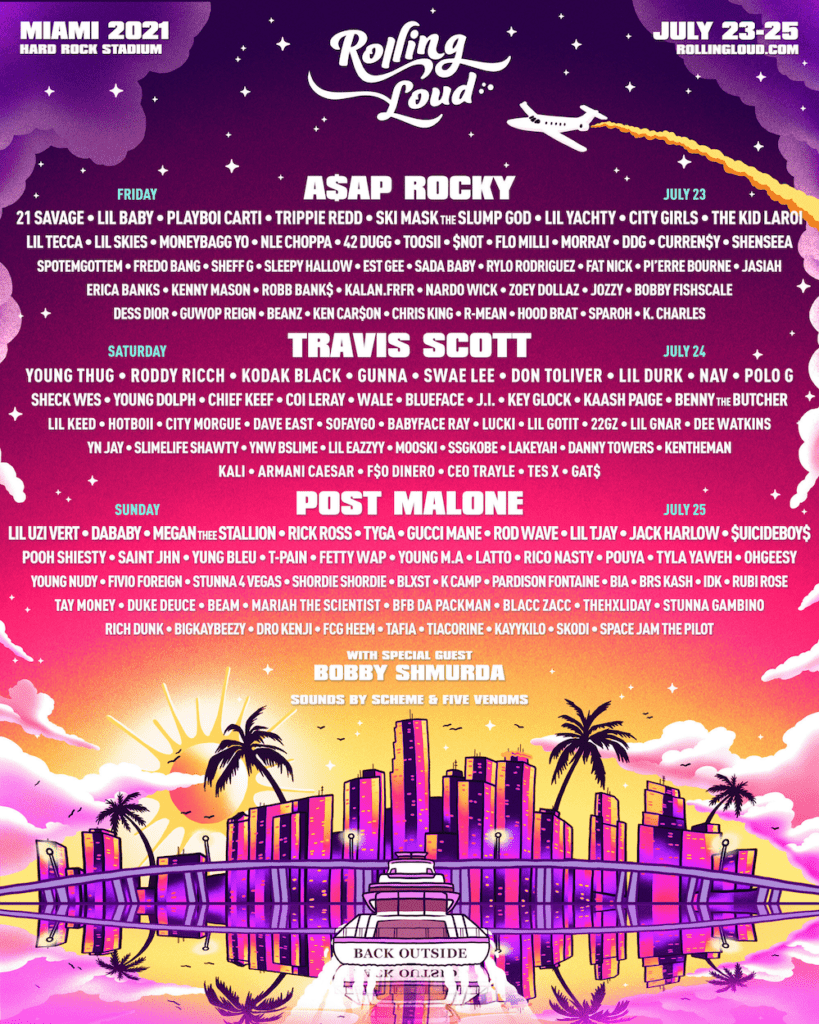 rolling loud miami 2021 lineup poster