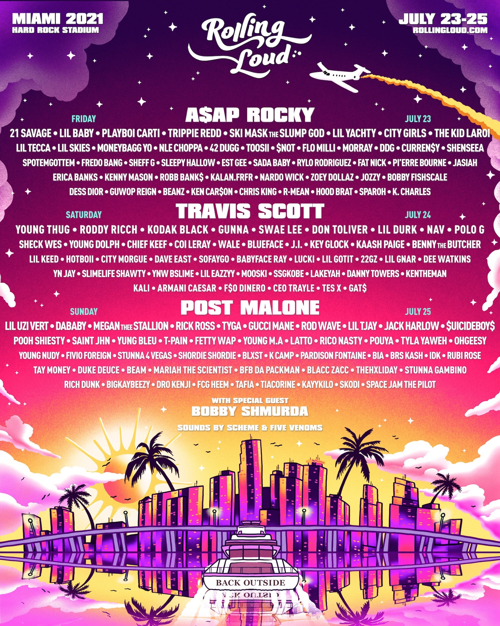 Rolling Loud Miami 2021 lineup poster