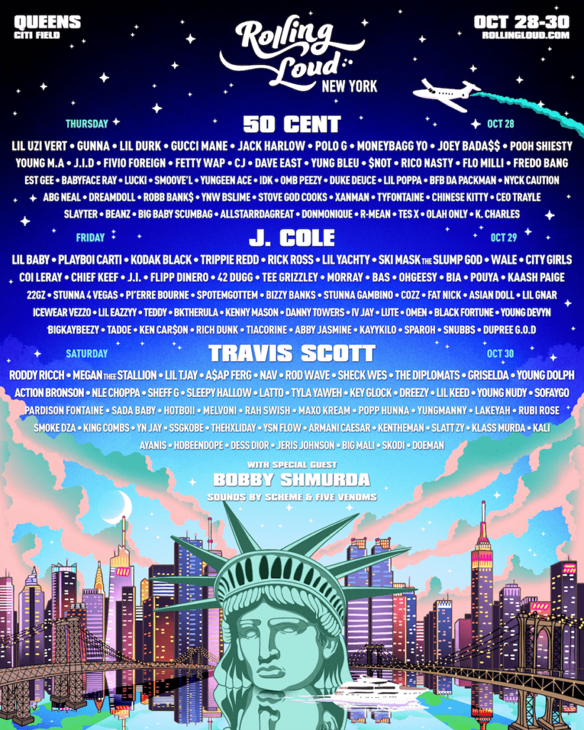 rolling loud new york 2021 lineup poster