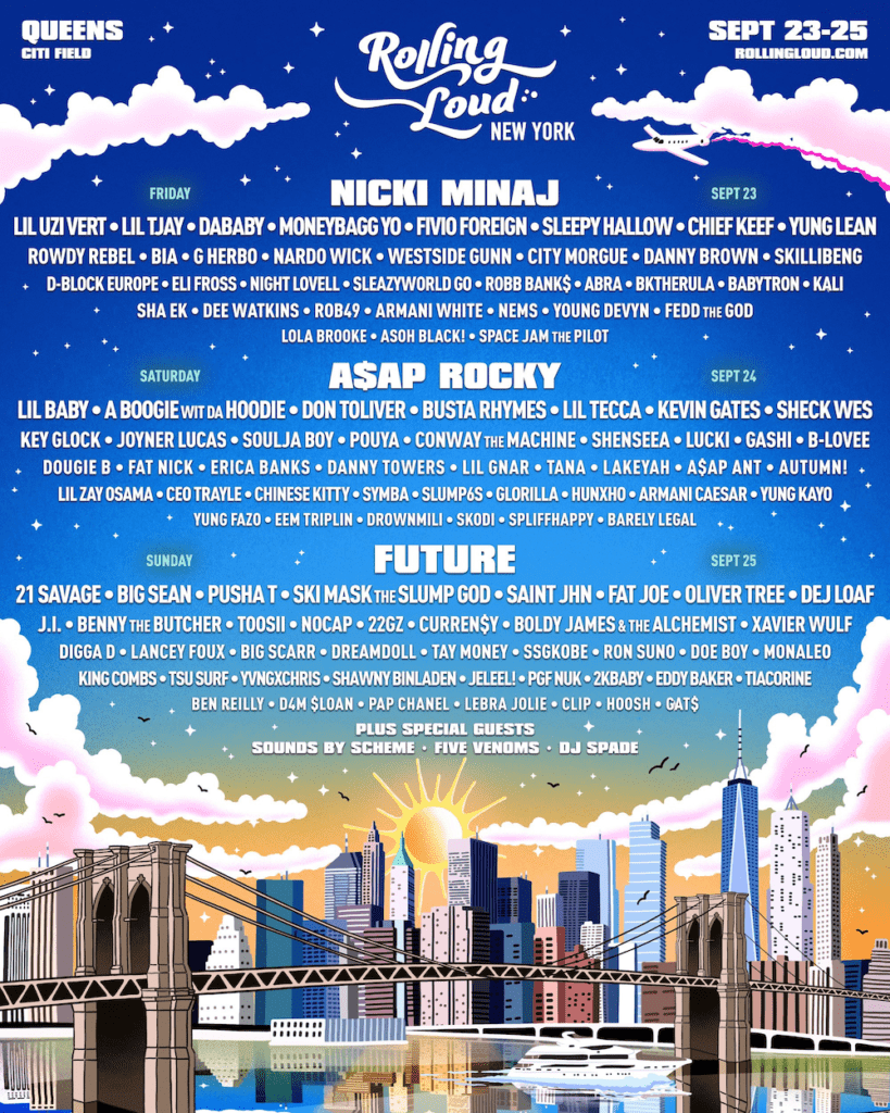 rolling loud new york 2022 lineup poster