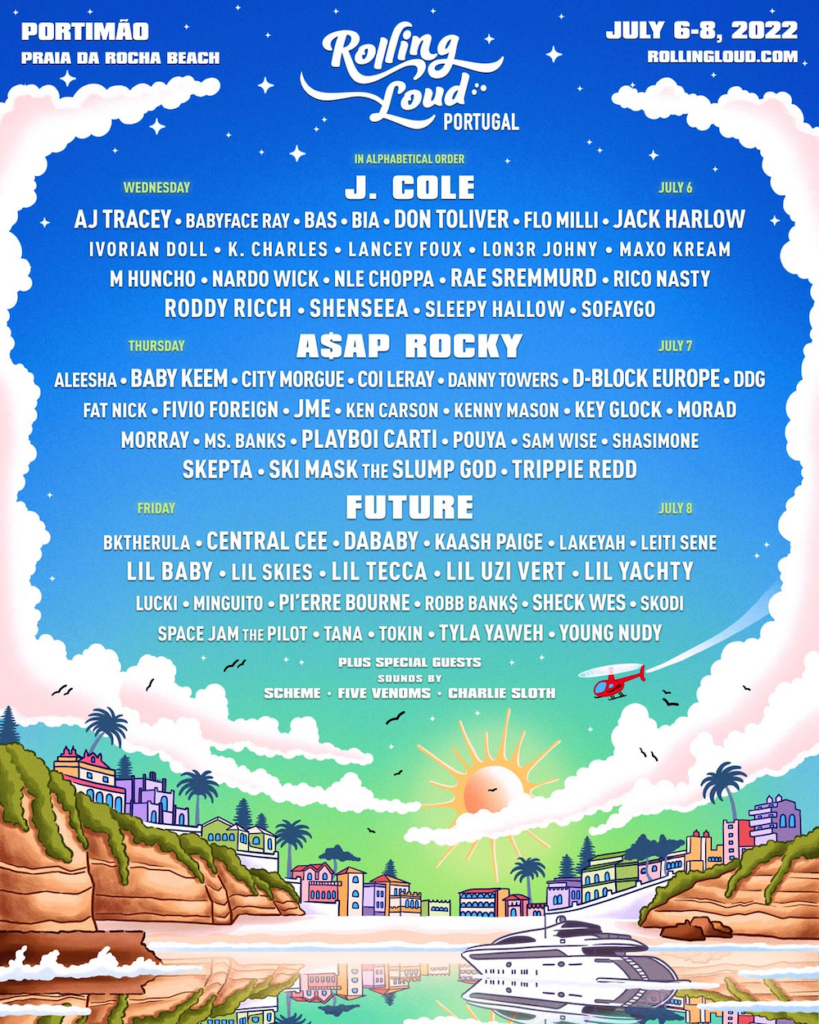 rolling loud portugal 2022 lineup poster