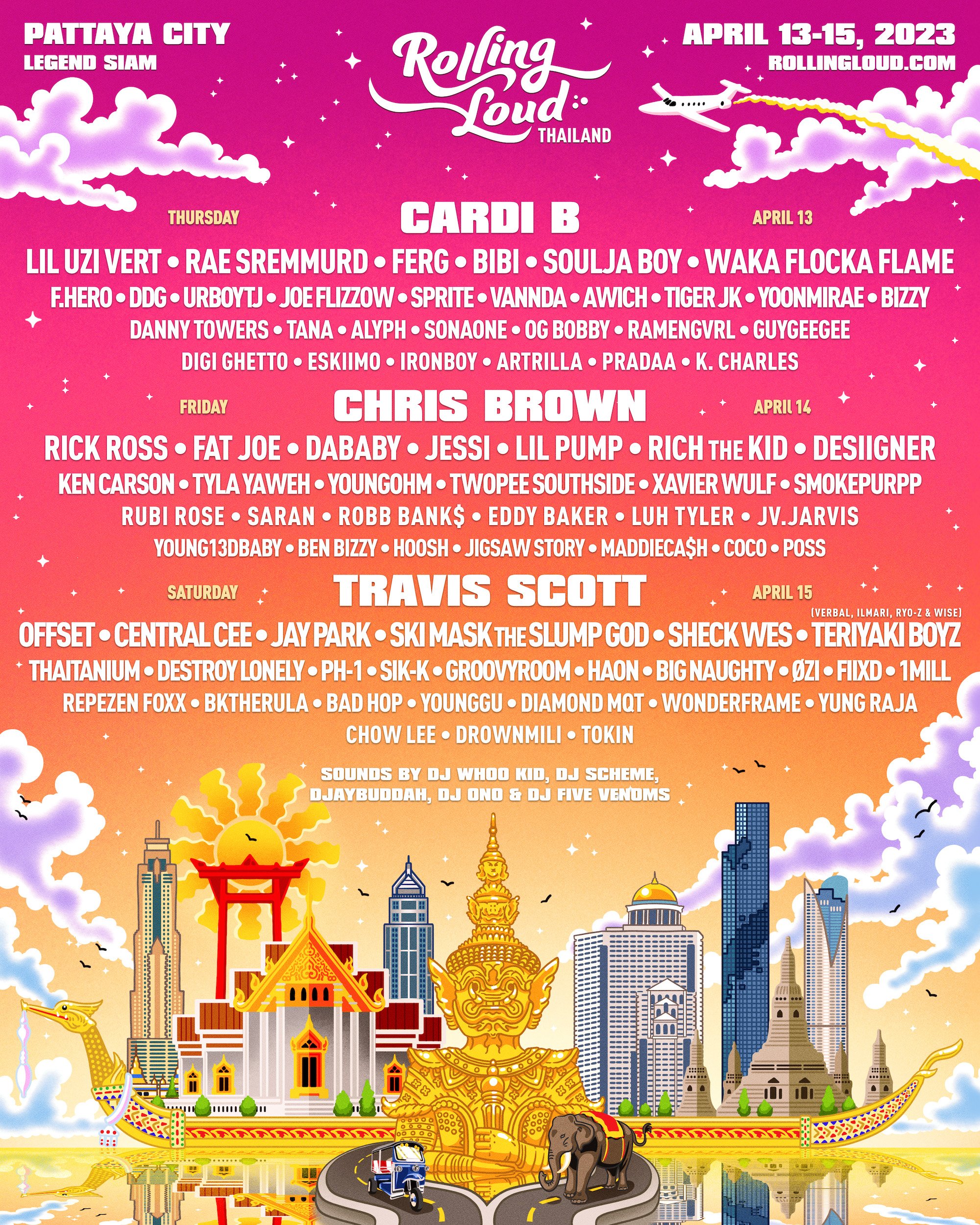 Rolling Loud Thailand 2023 Inaugural Lineup Revealed Grooveist
