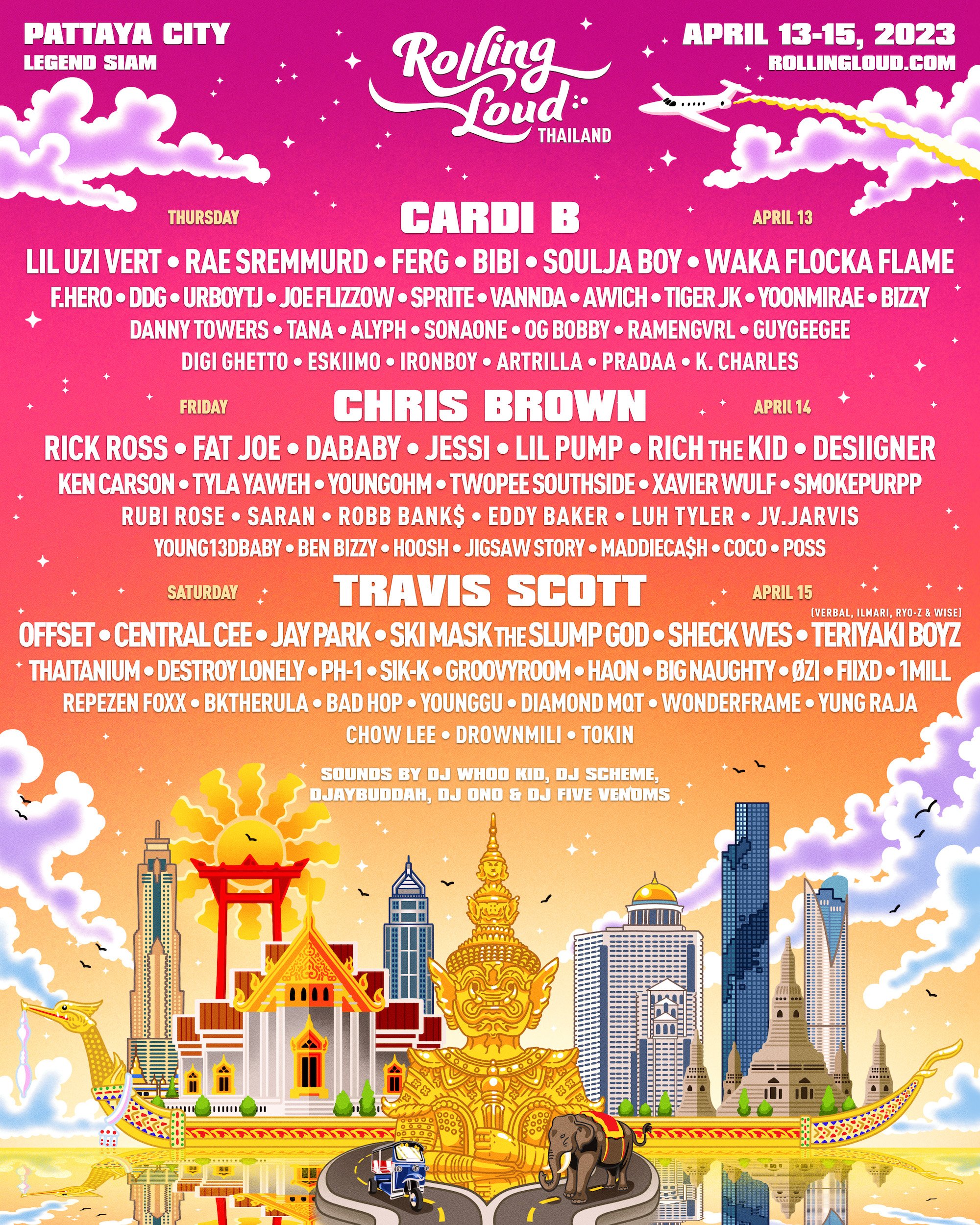 Rolling Loud Thailand 2023 Inaugural Lineup Revealed | Grooveist