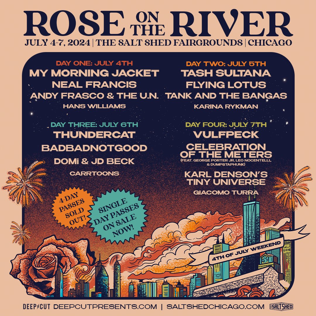 Rose on the River 2024 lineup poster