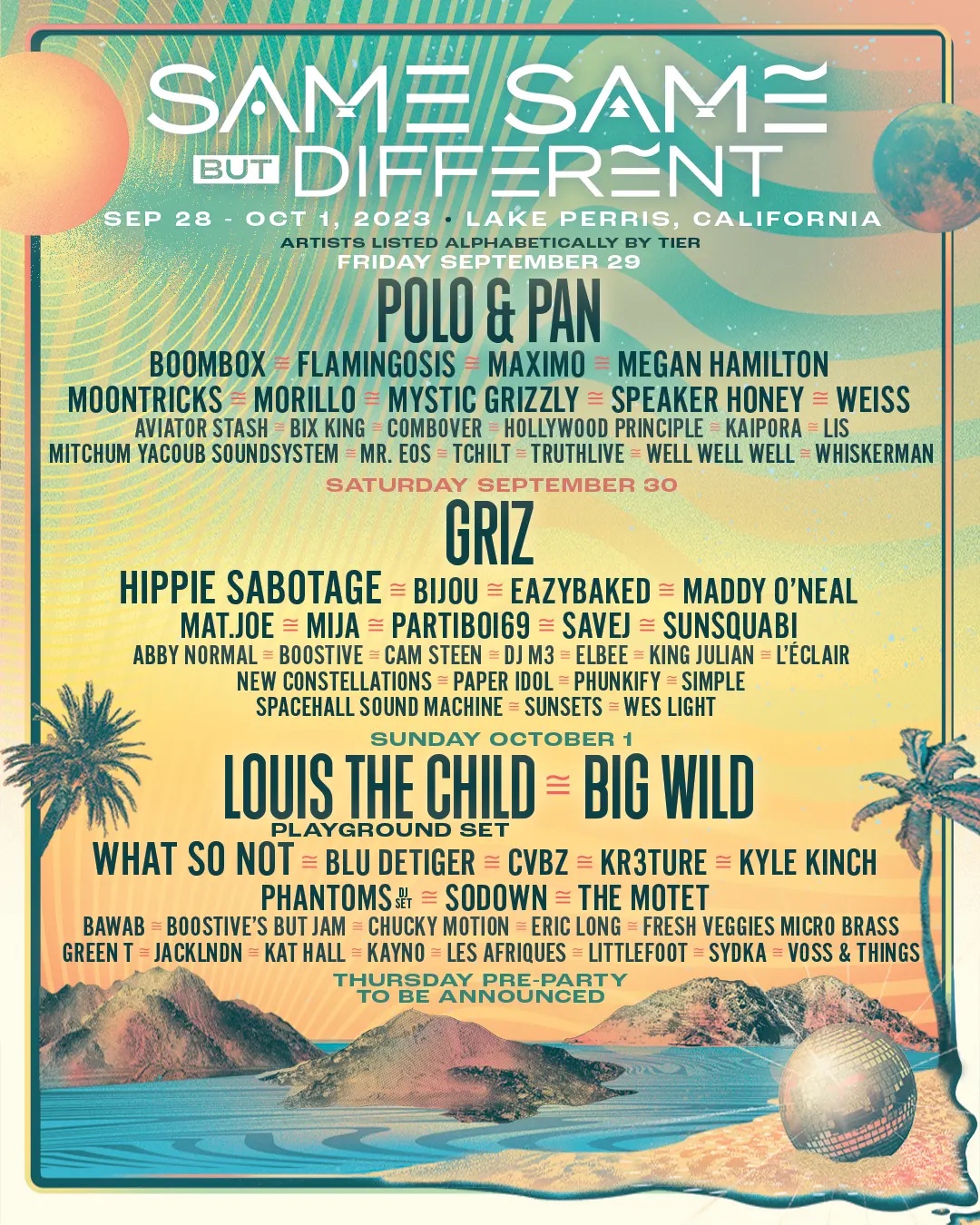 Same Same But Different Festival lineup poster