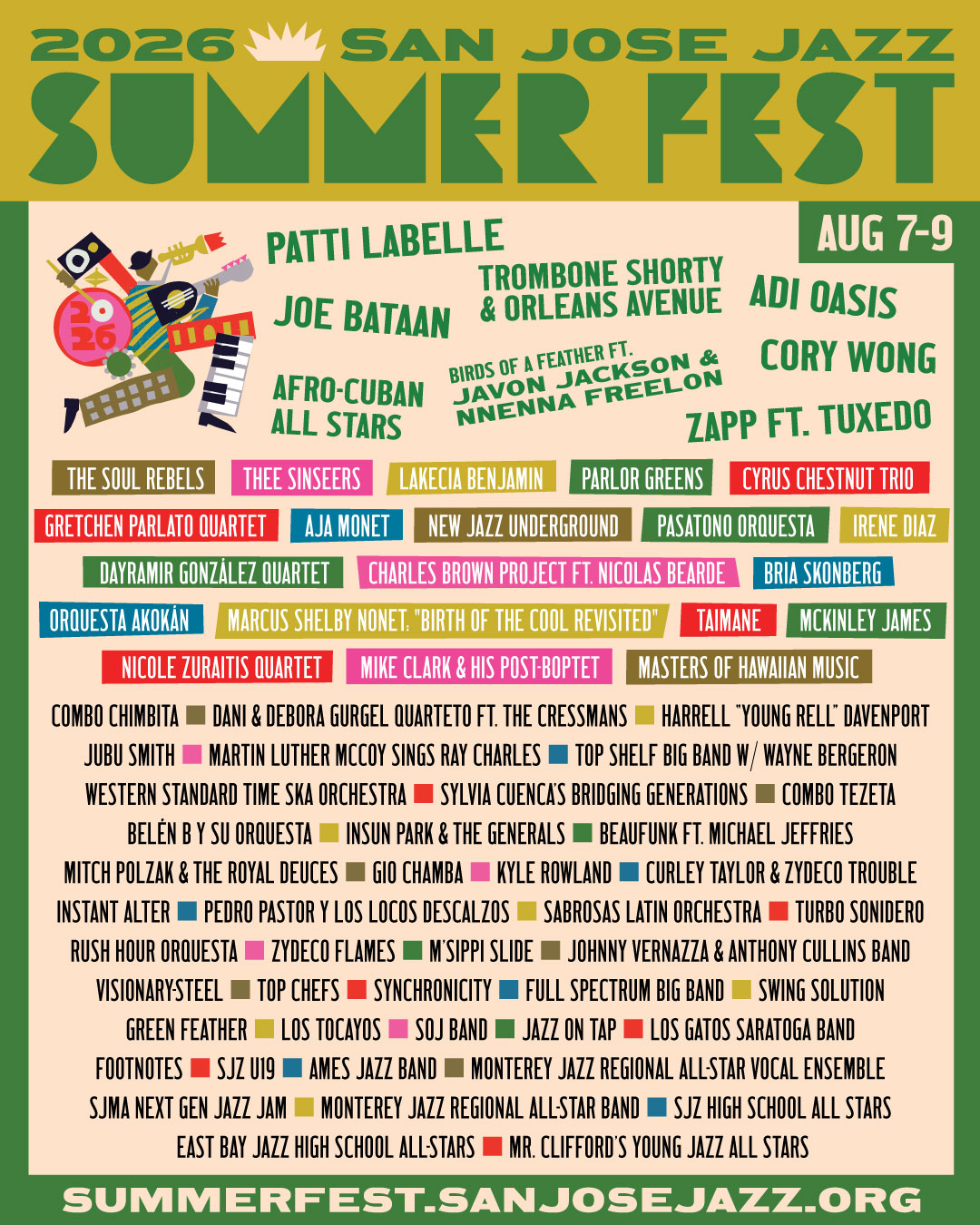 San Jose Jazz Summer Fest 2026 Lineup | Grooveist