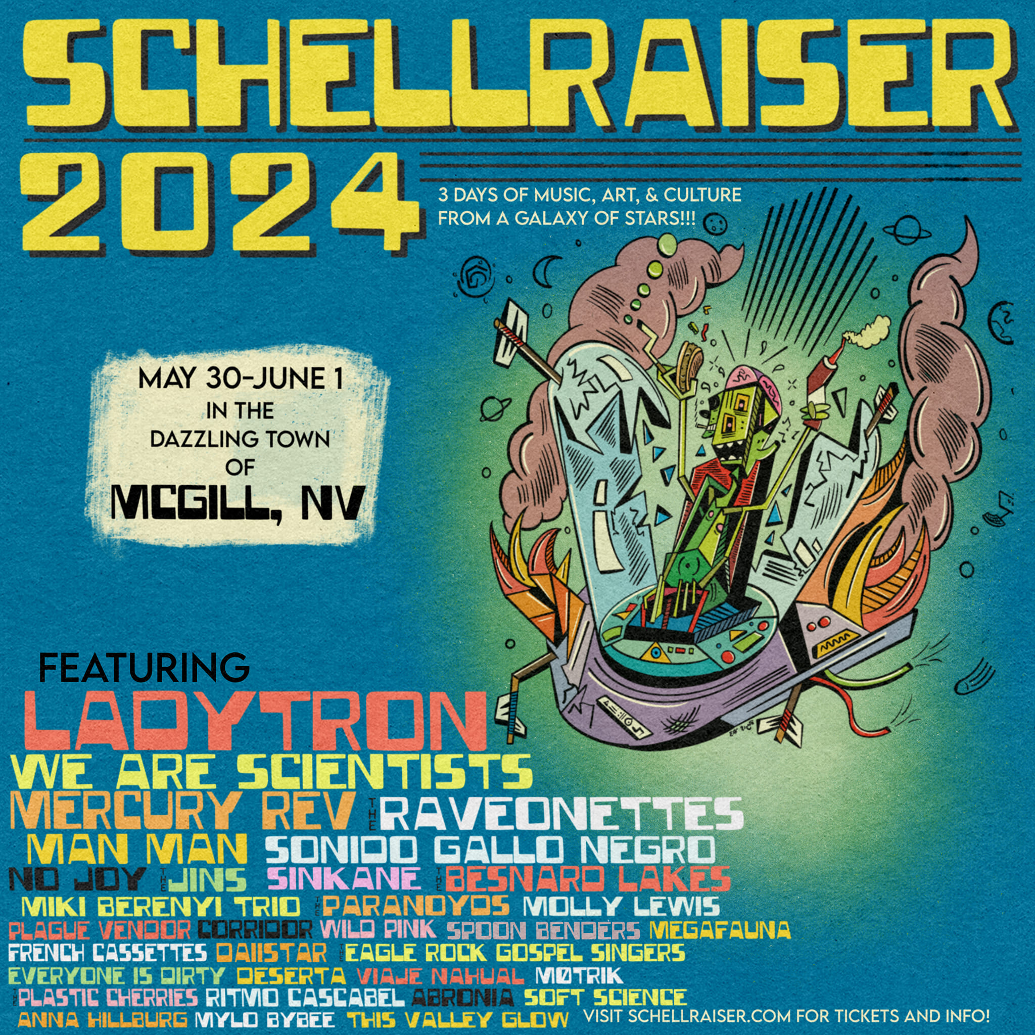 Schellraiser Music Festival 2024 lineup poster