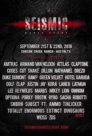 Seismic Dance Event 2018 Lineup poster image