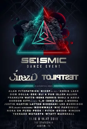 Seismic Dance Event 2019 Lineup poster image