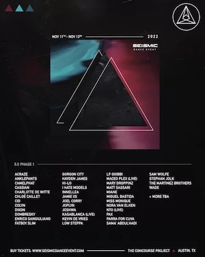Seismic Dance Event 2022 Lineup poster image