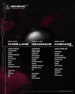 Seismic Dance Event 2023 Lineup poster image