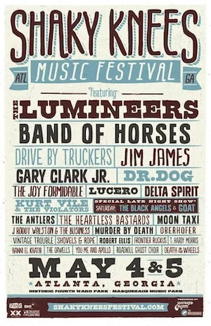 Shaky Knees Music Festival 2013 Lineup poster image