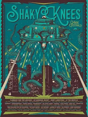 Shaky Knees Music Festival 2016 Lineup poster image