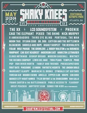 Shaky Knees Music Festival 2017 Lineup poster image
