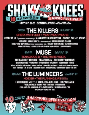 Shaky Knees Music Festival 2023 Lineup poster image