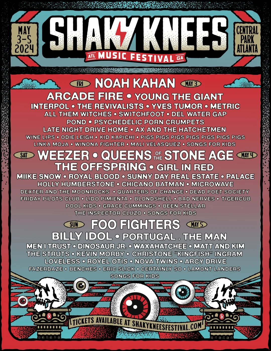Shaky Knees Music Festival 2024 Lineup poster image