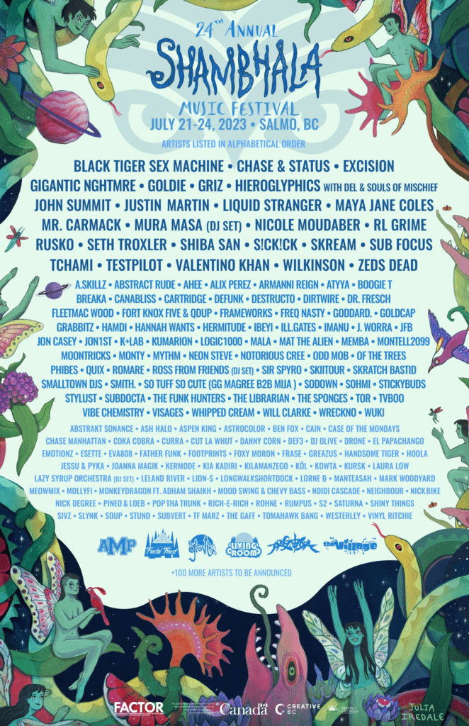 shambhala music festival 2023 lineup poster