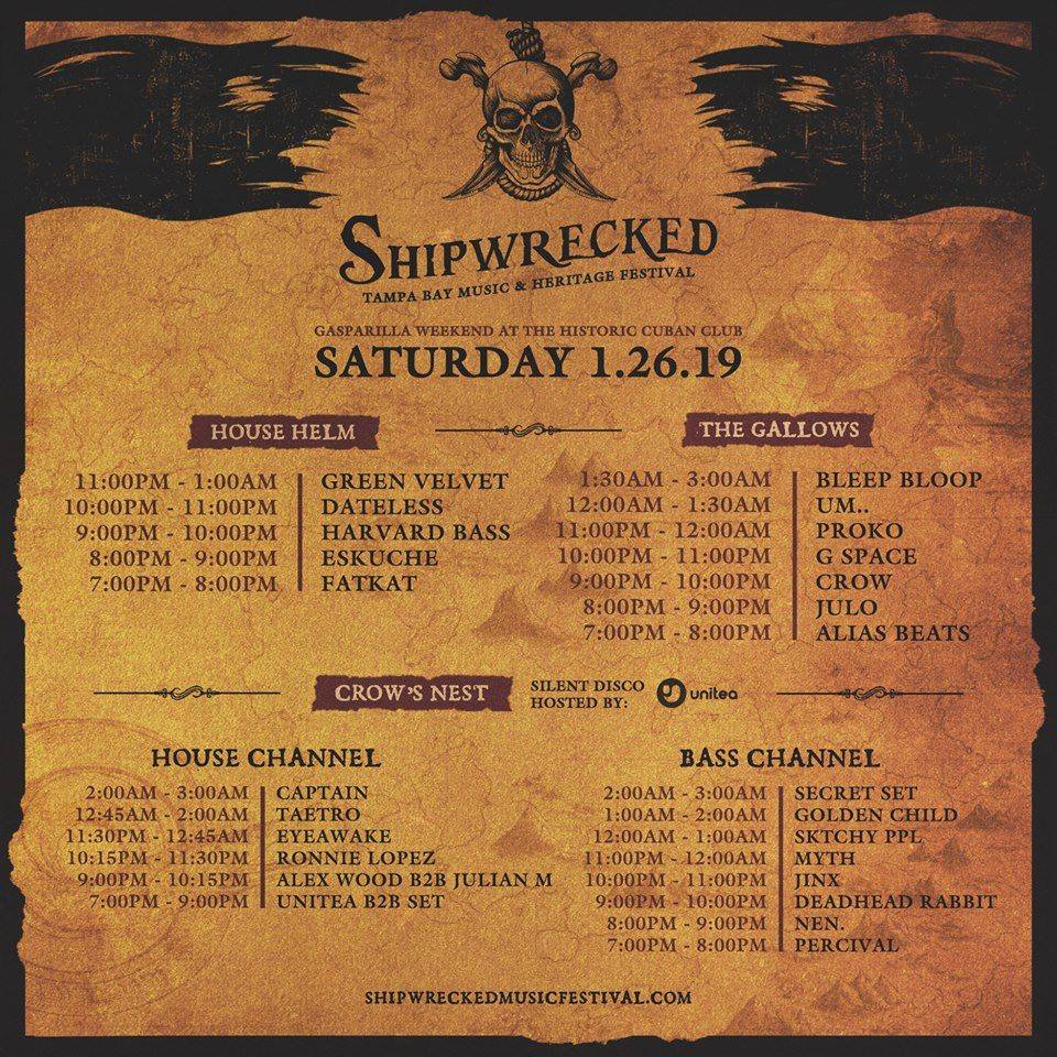 Shipwrecked Music Festival 2019 Lineup