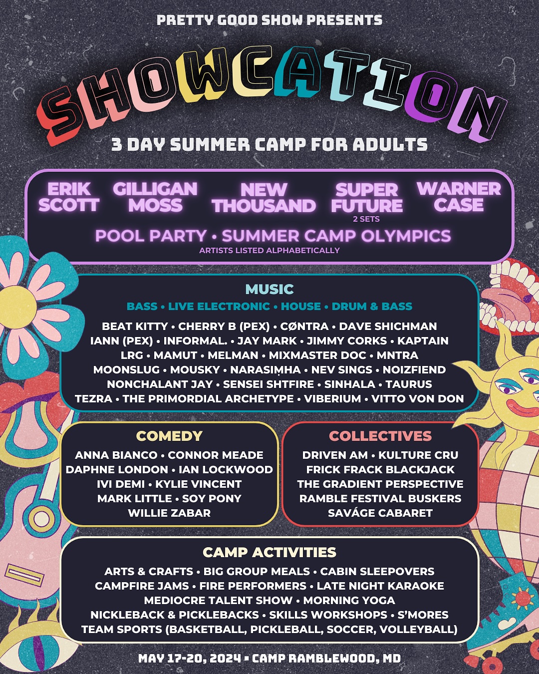 Showcation 2024 lineup poster