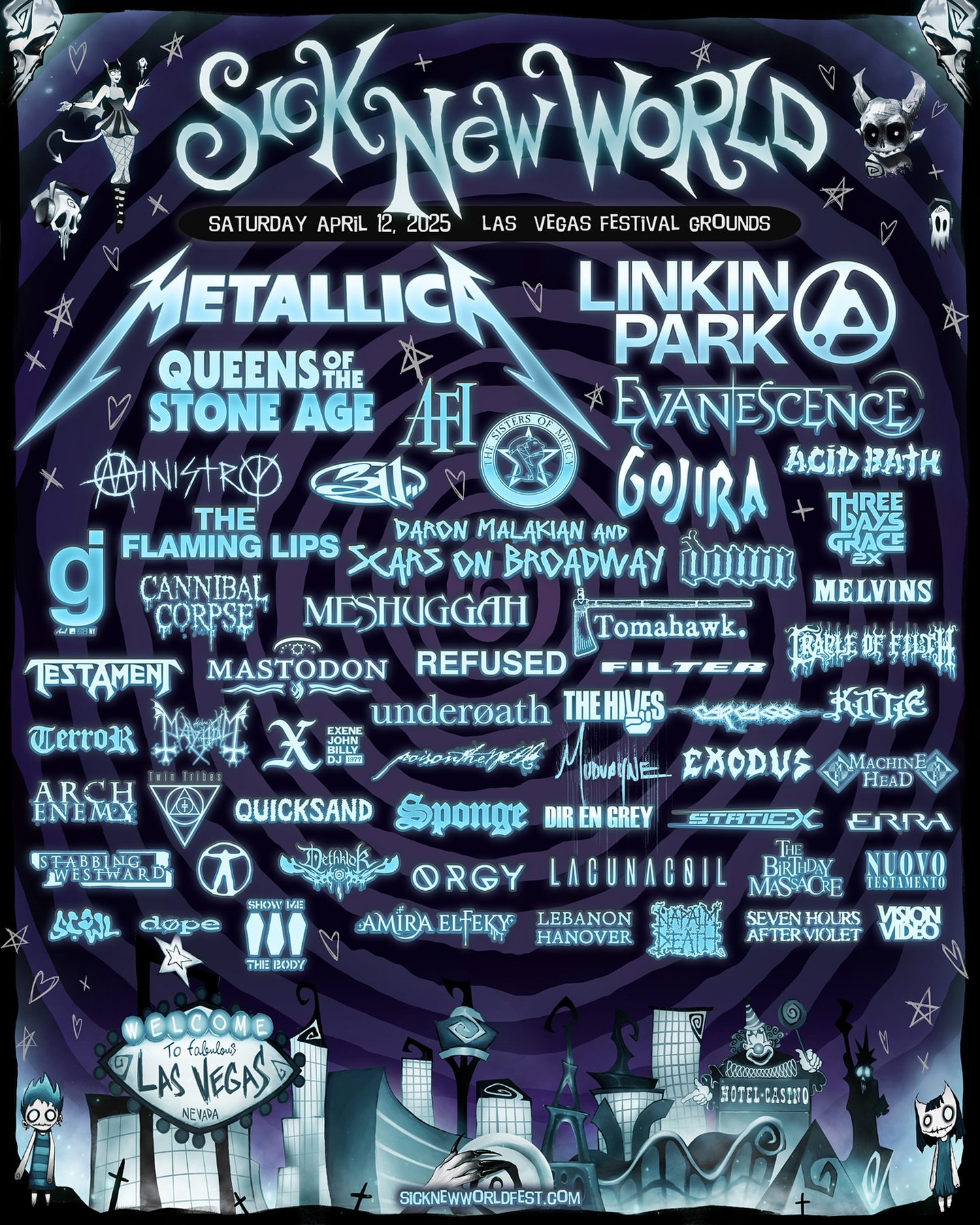 Sick New World 2025 lineup poster