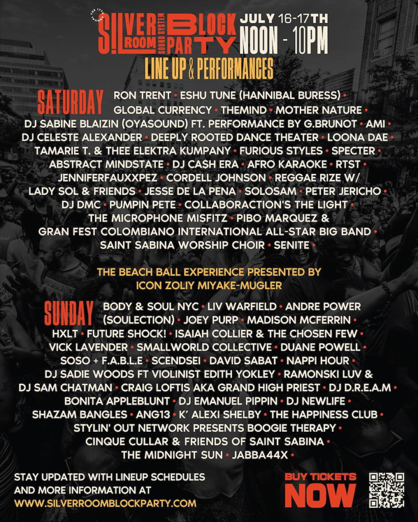 silver room sound system block party 2022 lineup poster
