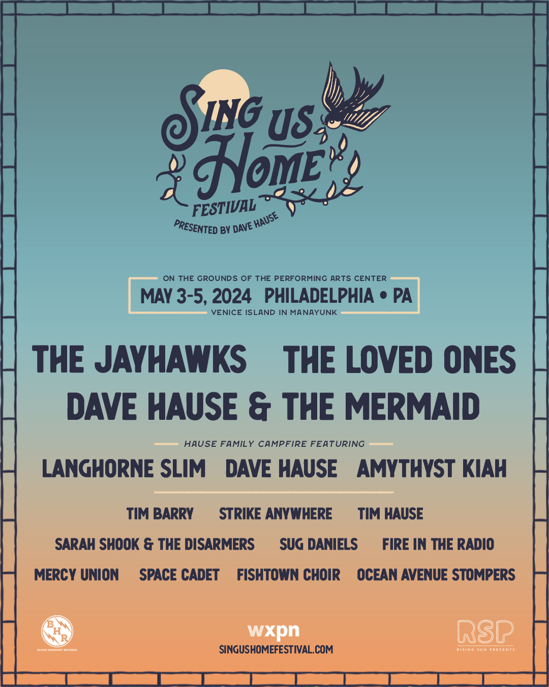Sing Us Home Festival lineup poster